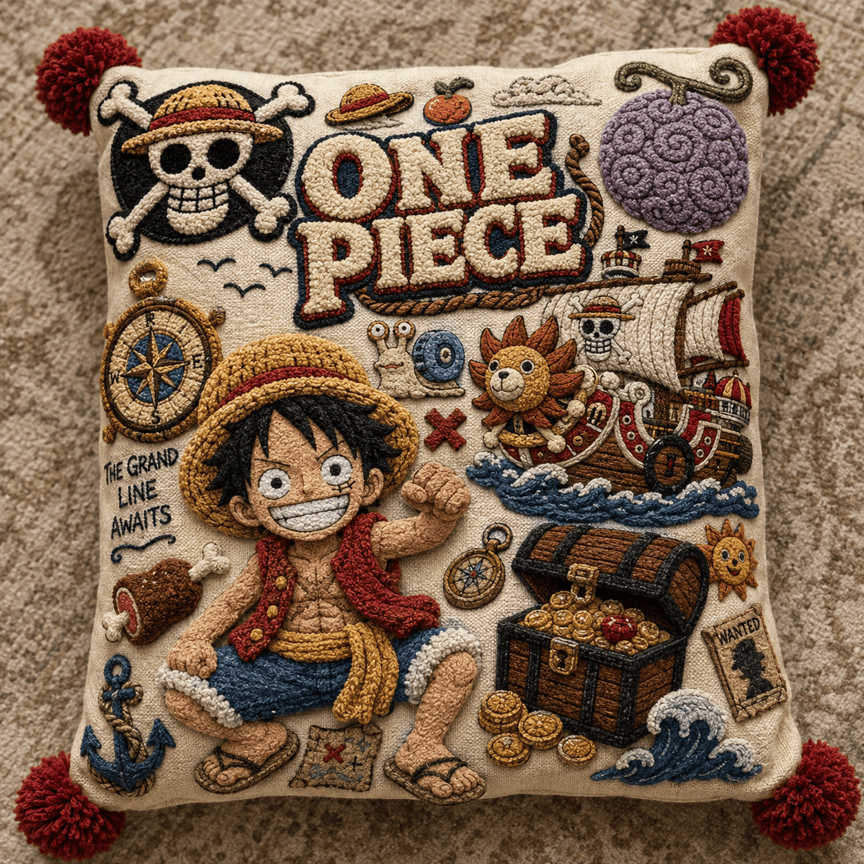 OPC Tufted Sofa Cover & Pillow Set DNBN