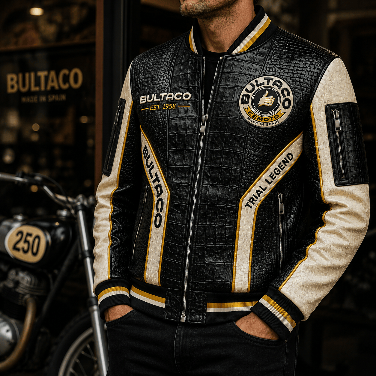 Premium BUL Leather Zipper Jacket TNSM